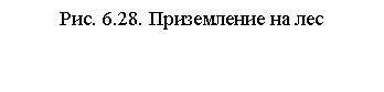 Подпись: Рис. 6.28. Приземление на лес
