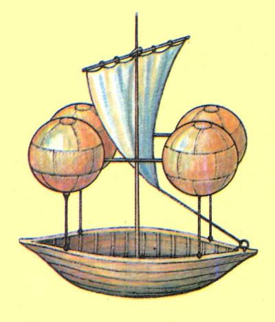  Аэростат — летающая лодка Франческо де Лана Торци (Италия, 1670)
